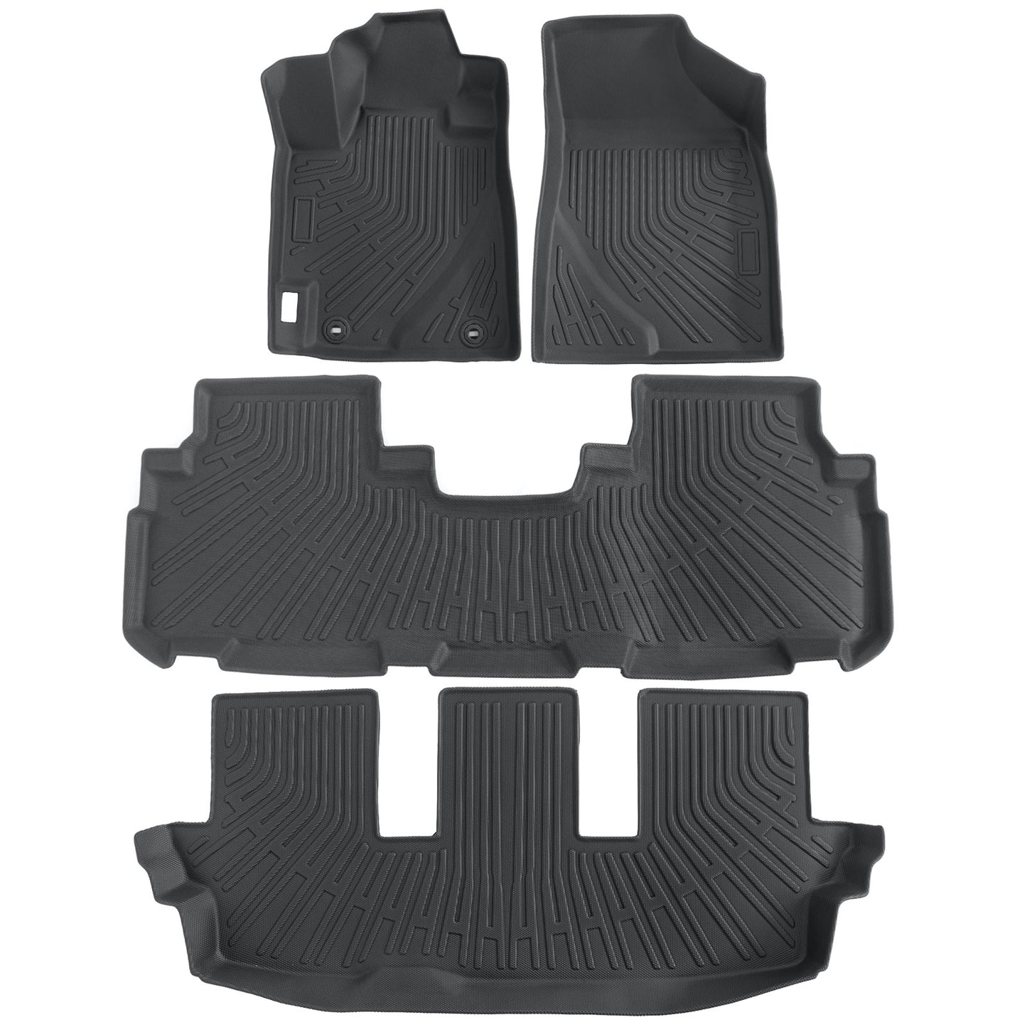 Floor Mats Liners TPE For 2008-2013 Toyota Highlander 3D Model NEW All-Weather