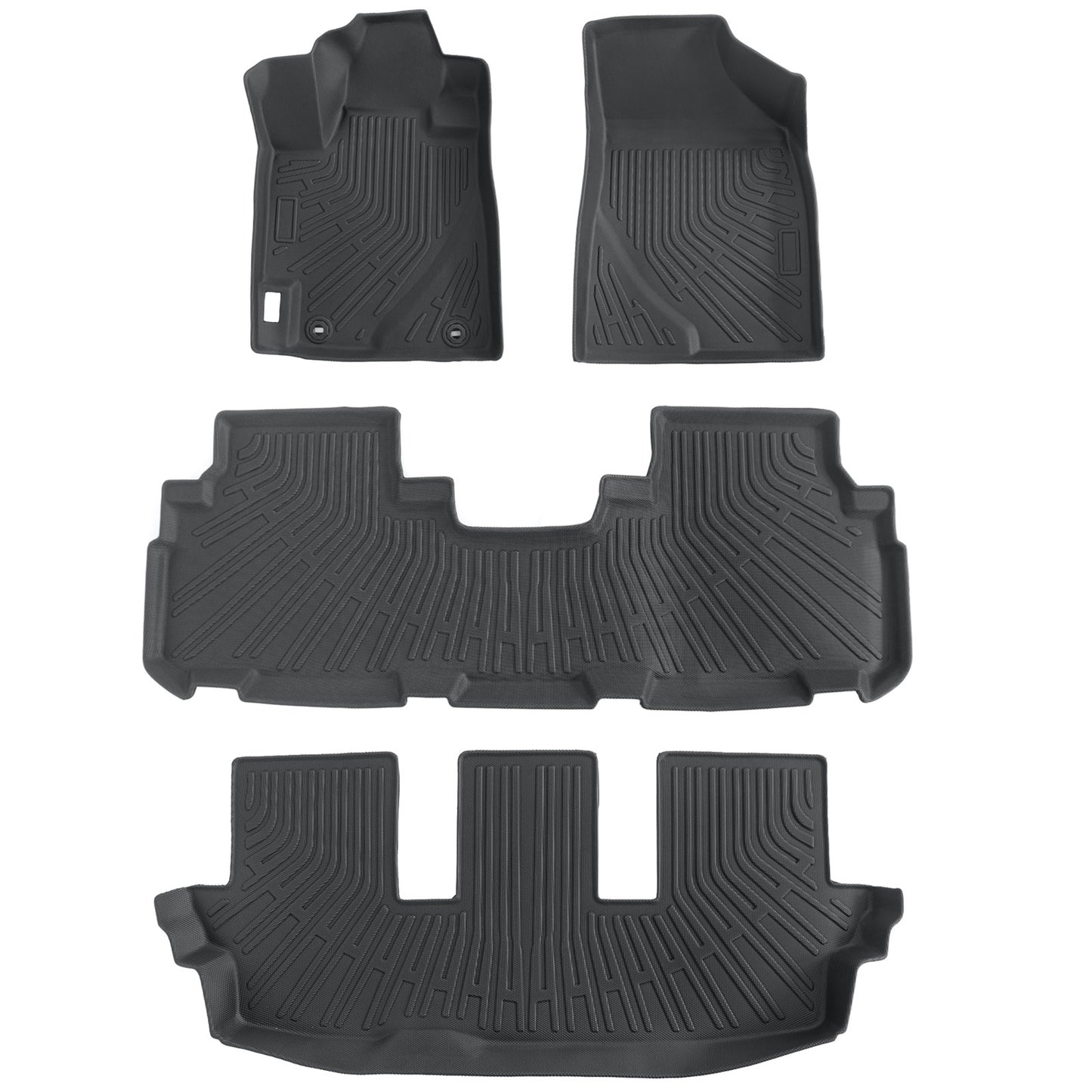 Floor Mats Liners TPE For 2008-2013 Toyota Highlander 3D Model NEW All-Weather