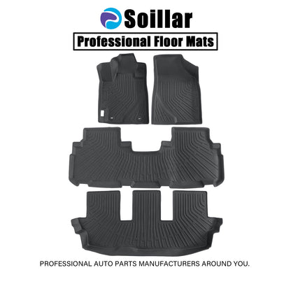Floor Mats Liners TPE For 2008-2013 Toyota Highlander 3D Model NEW All-Weather