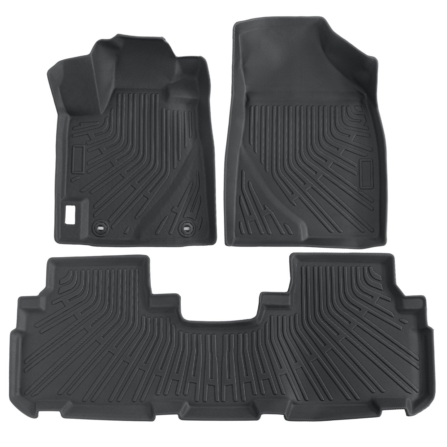 Floor Mats Liners TPE Fits 2008-2013 Toyota Highlander 3D Model NEW All-Weather