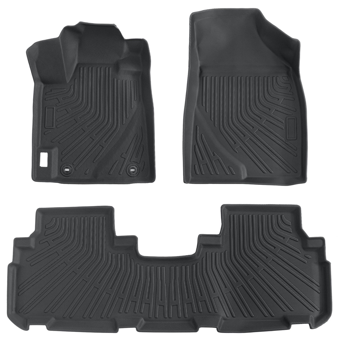 Floor Mats Liners TPE Fits 2008-2013 Toyota Highlander 3D Model NEW All-Weather