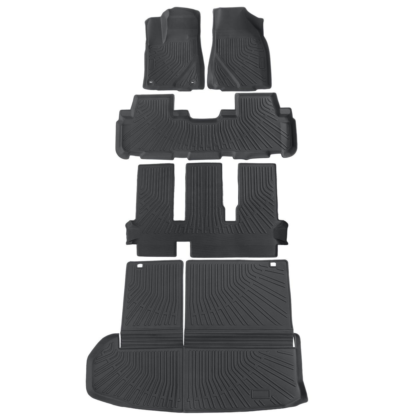 Floor Mats & Trunk Cargo Liner TPE For 2014-2019 Toyota Highlander 7 Seats NEW