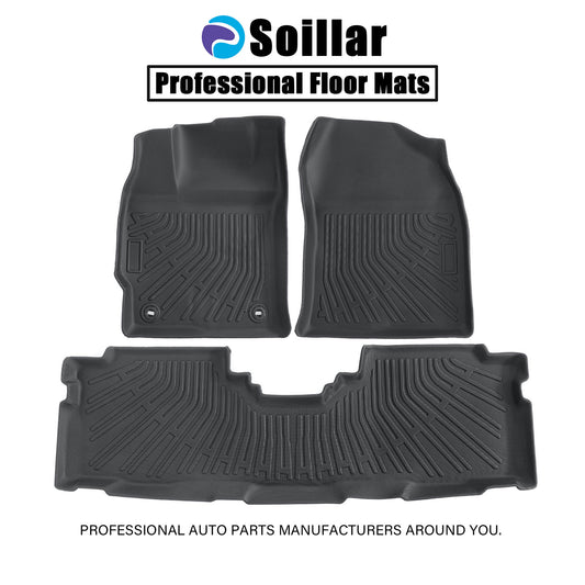 Front & 2nd Row TPE Floor Mats Liners All Weather For 2012-2017 Toyota Prius V