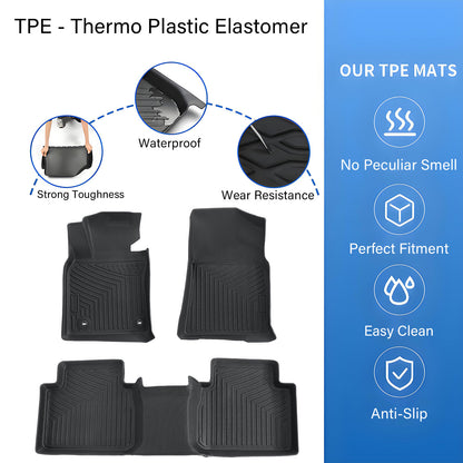 Floor Mats Liners TPE For 2018-2023 Toyota Avalon Hybrid 3D Model  All-Weather