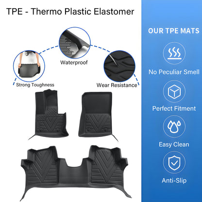 For 2019-2024 Mercedes-Benz G-Class TPE Floor Mats Liners All-Weather Full Set