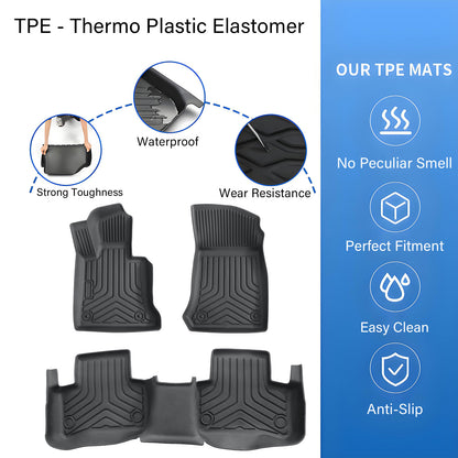 Floor Mats Liner For 2009-2015 Mercedes-Benz GLK Class X204 TPE All Weather New