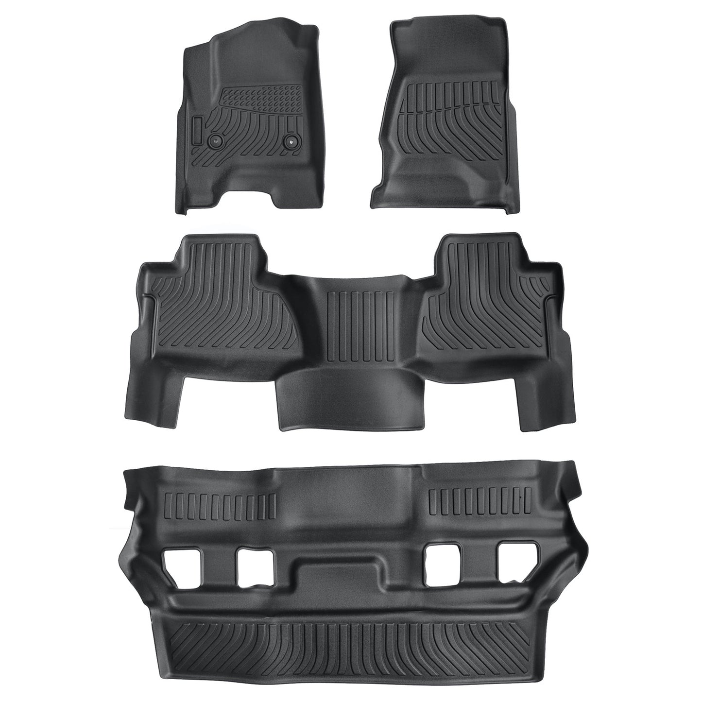 3D TPE All-Weather Floor Mats Liners 3 Rows For 2015-2020 GMC Yukon Chevy Tahoe