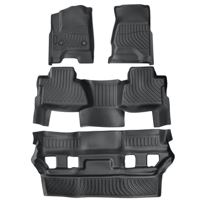3D TPE All-Weather Floor Mats Liners 3 Rows For 2015-2020 GMC Yukon Chevy Tahoe