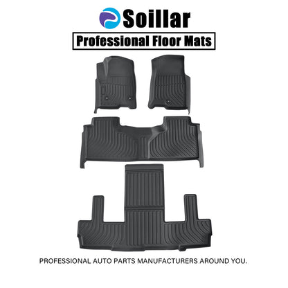 Front+2nd+Rear Floor Mats Liner For 21-25 Chevy Tahoe/GMC Yukon Bucket Seat TPE
