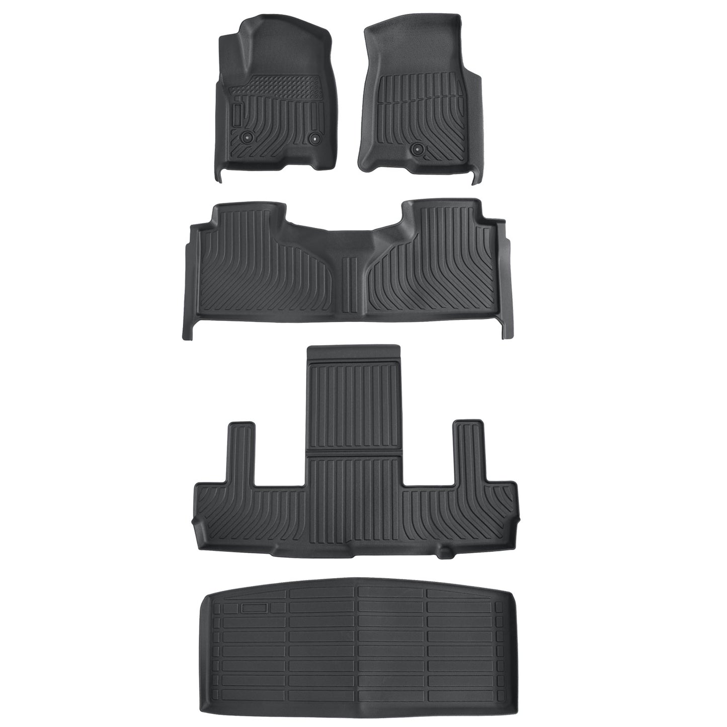Floor Mats & Trunk Cargo Liner For 2021-25 Chevy Tahoe/GMC Yukon Bucket Seat TPE