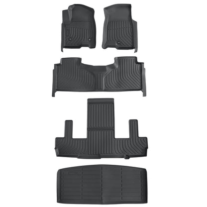 Floor Mats & Trunk Cargo Liner For 2021-25 Chevy Tahoe/GMC Yukon Bucket Seat TPE