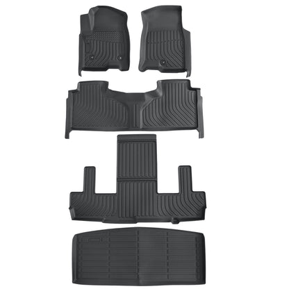 Floor Mats & Trunk Cargo Liner For 2021-25 Chevy Tahoe/GMC Yukon Bucket Seat TPE