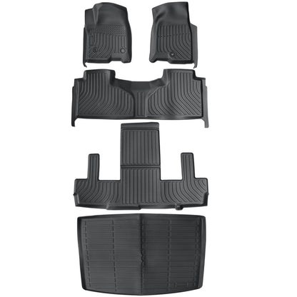 Floor Mats & Trunk Cargo Liner For 2021-2025 Chevy Suburban GMC Yukon XL TPE 4x