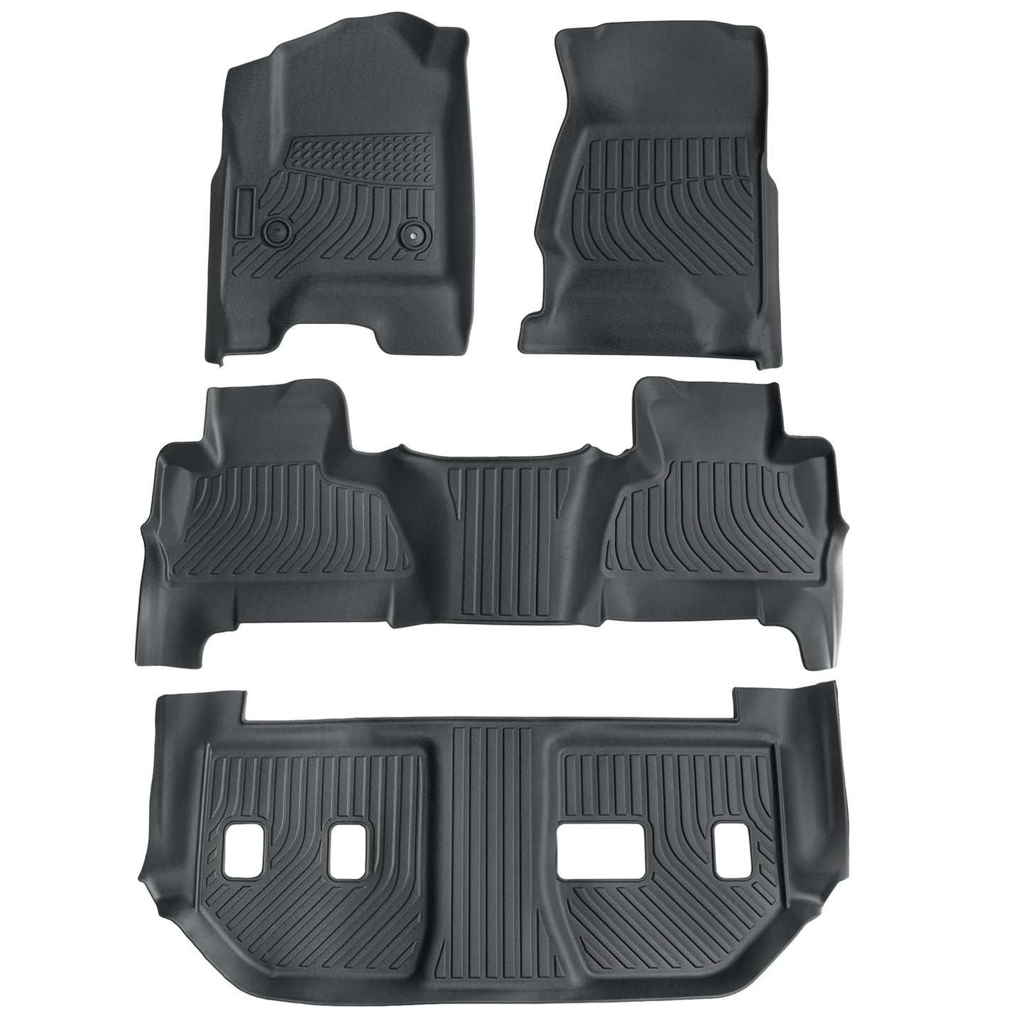 Floor Mats Liner For 2015-2020 Chevy Suburban GMC Yukon XL Bucket Seats TPE 3Row