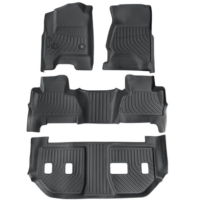 Floor Mats Liner For 2015-2020 Chevy Suburban GMC Yukon XL Bucket Seats TPE 3Row