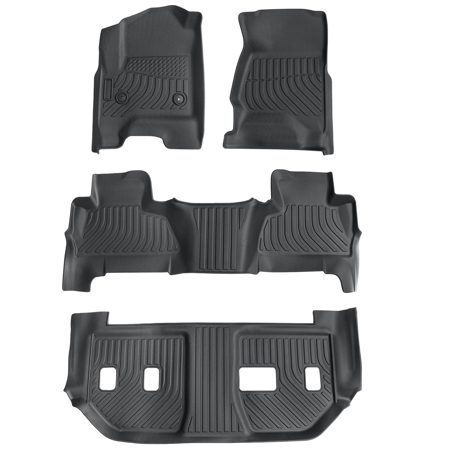 Floor Mats Liner For 2015-2020 Chevy Suburban GMC Yukon XL Bucket Seats TPE 3Row
