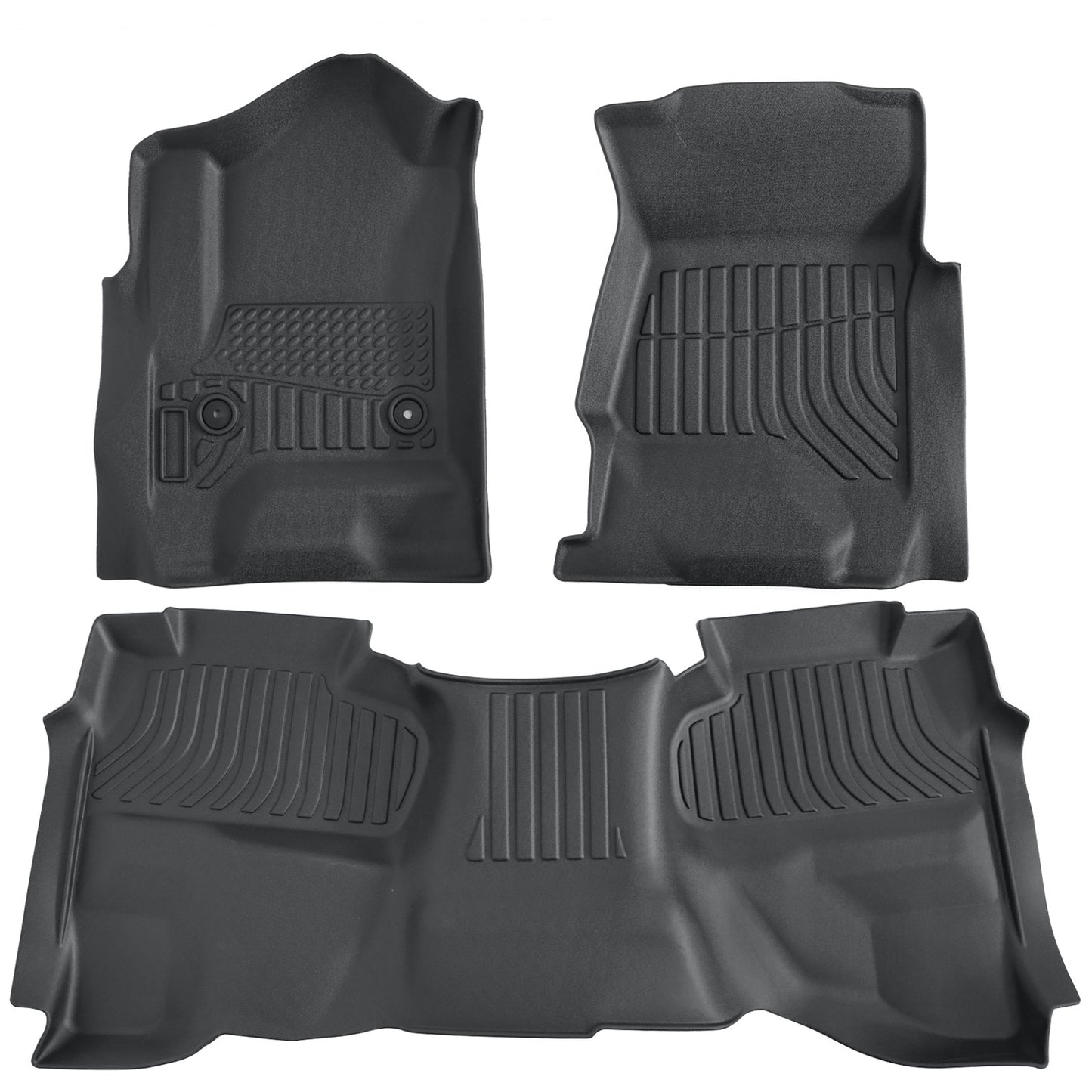 Floor Mats Liner Fits 2014-2019 Chevy Silverado GMC Sierra Double Extended Cab