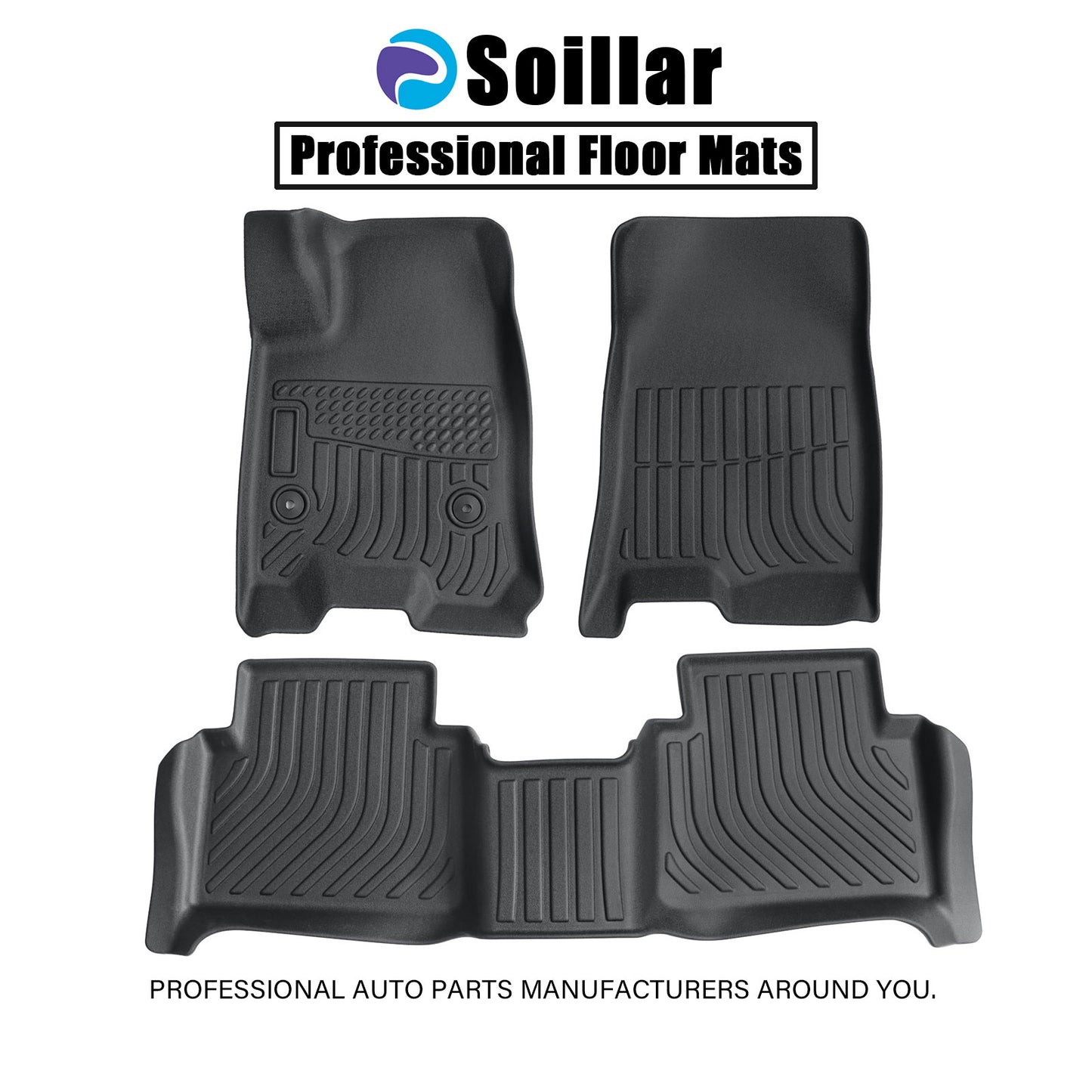 Floor Mats Liner For 2023-2025 Chevy Colorado GMC Canyon Crew Cab Front & Rear