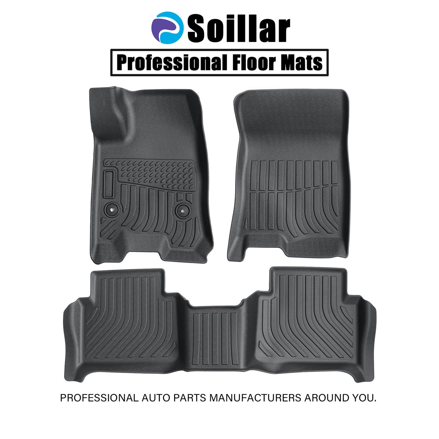 TPE Floor Mats Liner 3D Model For 2023-2025 Chevy Colorado / GMC Canyon Crew Cab