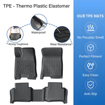 TPE Floor Mats Liner 3D Model For 2023-2025 Chevy Colorado / GMC Canyon Crew Cab