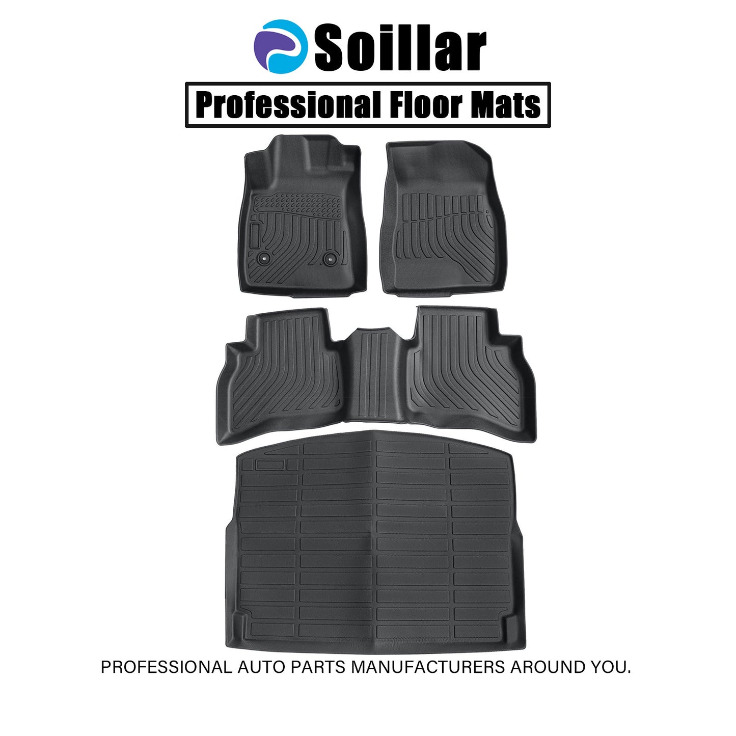 Floor Mats Trunk?Cargo Liner 3D For 2022 2023 2024 Chevy Trailblazer AWD TPE 4X