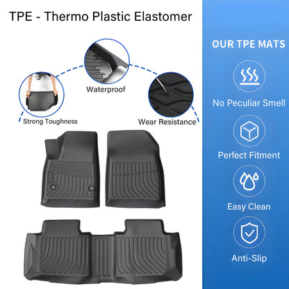 Floor Mats Liners TPE For 2019-2025 Chevrolet Blazer Front & Rear 3D All-Weather