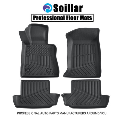 Floor Mats Liner For 2016 - 2024 Chevrolet Camaro Front & Rear All-Weather Black
