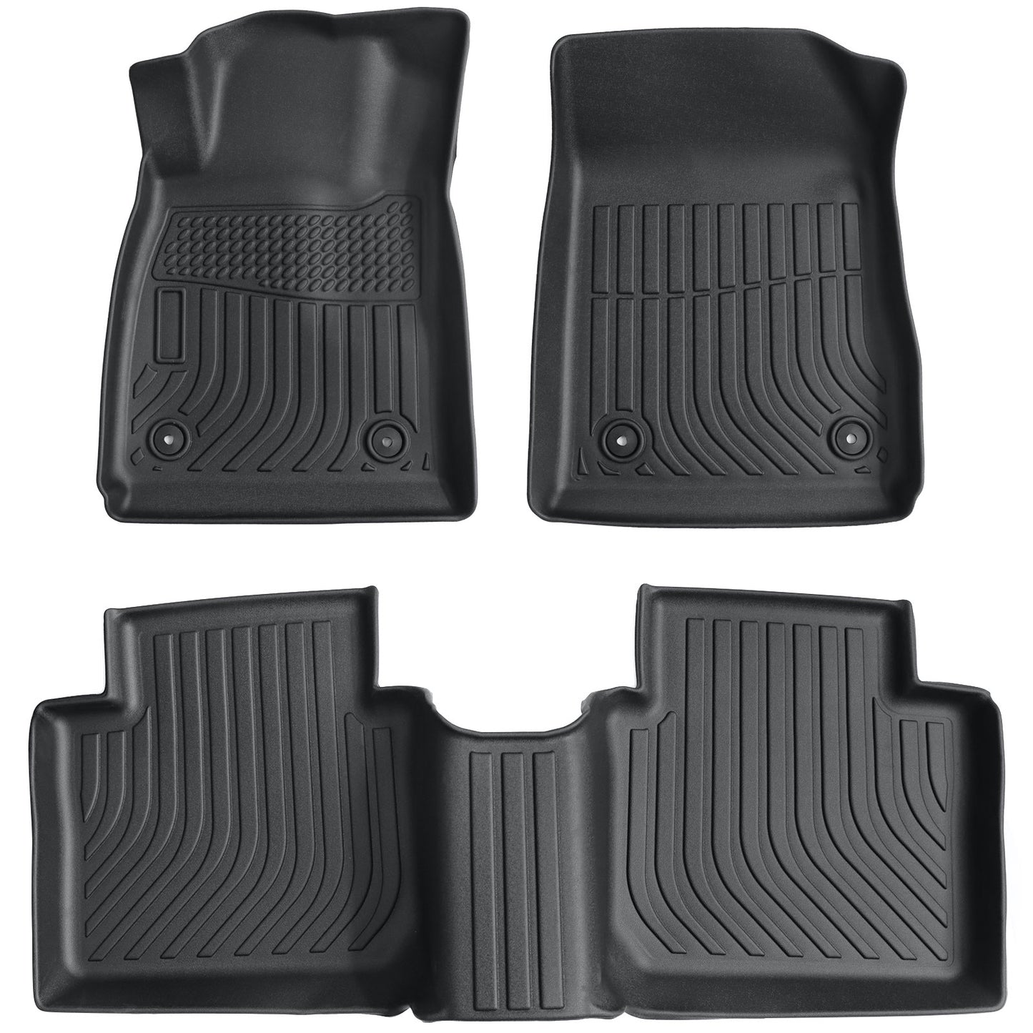 Floor Mats Liner For 2014 - 2020 Chevrolet Impala Front & Rear All-Weather Black