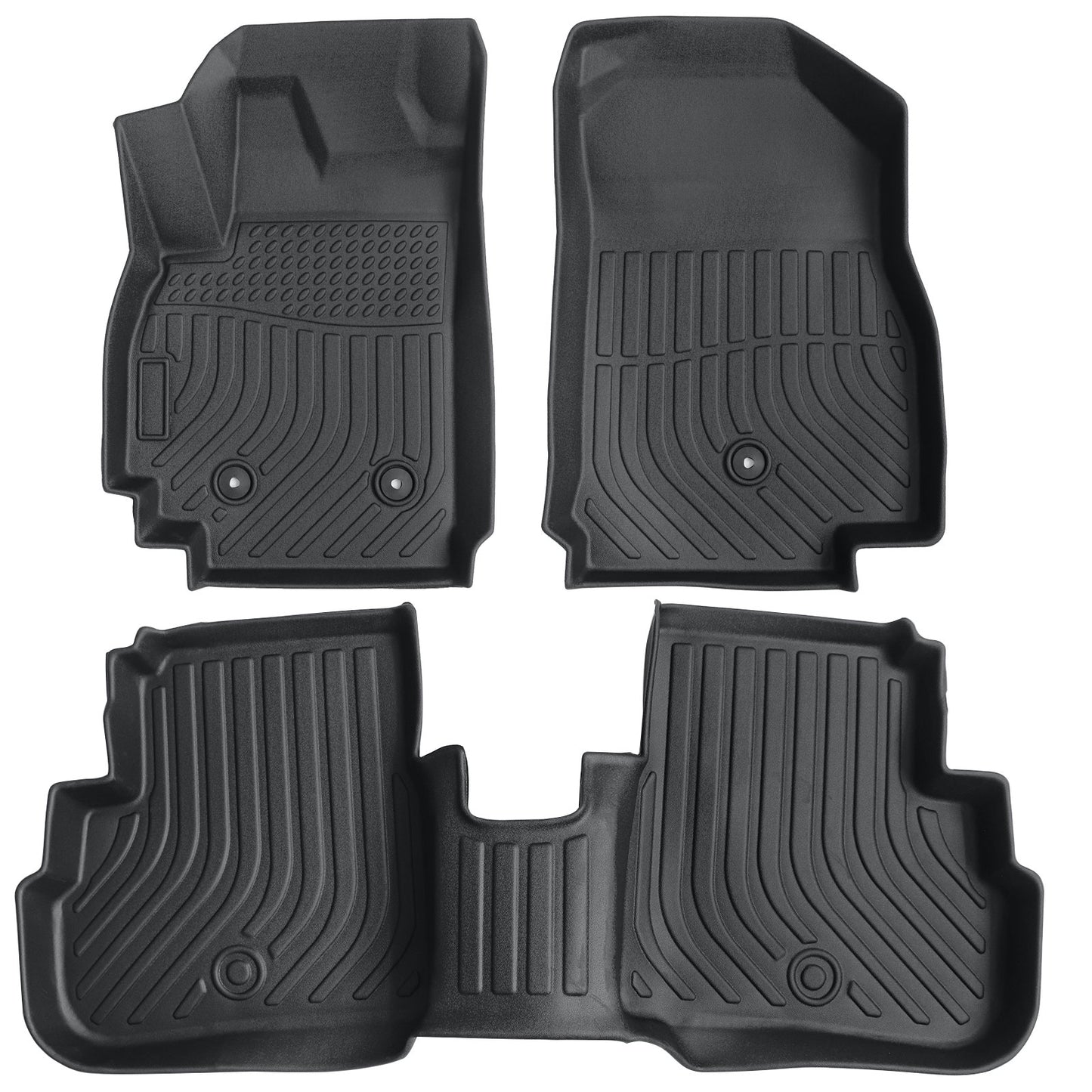 2 Row Floor Mats Liner For 2016-2022 Chevrolet Spark Hatchback Front & Rear TPE