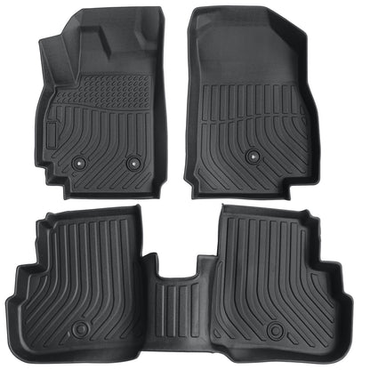 2 Row Floor Mats Liner For 2016-2022 Chevrolet Spark Hatchback Front & Rear TPE