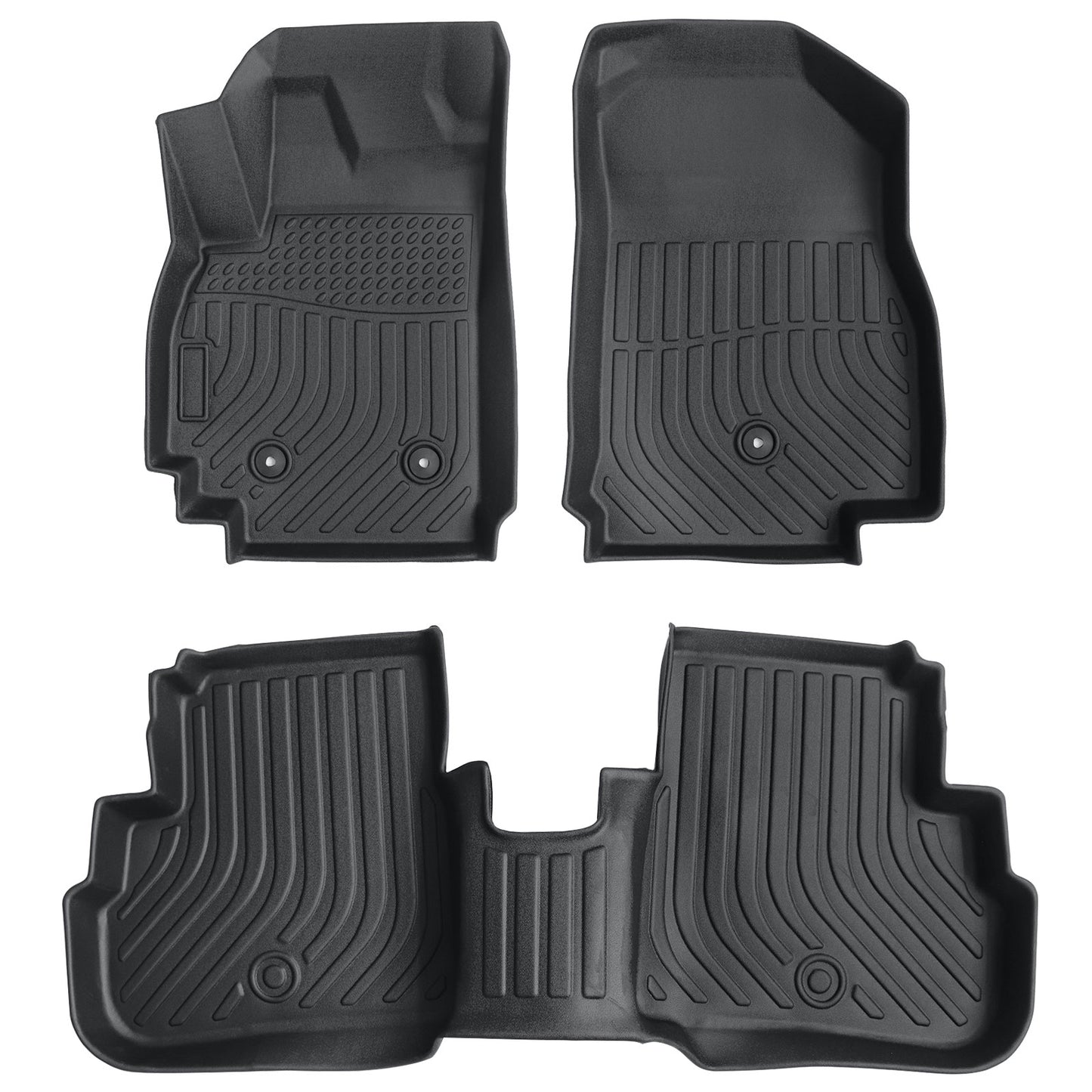 2 Row Floor Mats Liner For 2016-2022 Chevrolet Spark Hatchback Front & Rear TPE