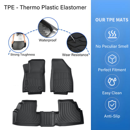 For 2013 2014 2015 2016 Chevy Trax Buick Encore TPE Front+Rear Floor Mats Liners