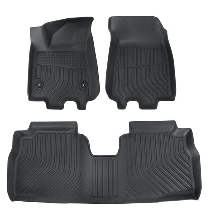 2 Row Floor Mats Liner For 2024 2025 Chevrolet Equinox EV Front & Rear TPE Black