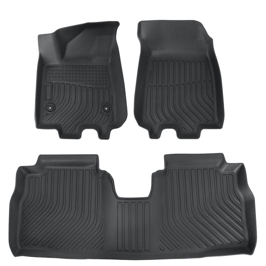 2 Row Floor Mats Liner For 2024 2025 Chevrolet Equinox EV Front & Rear TPE Black