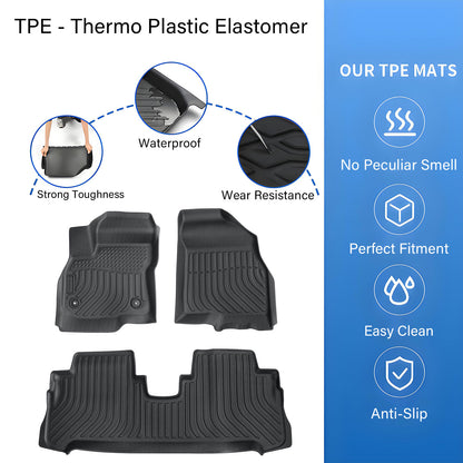2 Row Floor Mats Liner For 2017 2018 2019 2020 2021 2022 2023 Chevy Bolt EV TPE