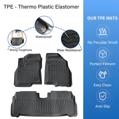TPE Floor Mats Liners All Weather For 2022 2023 2024 Chevrolet Bolt EUV 5-Seat