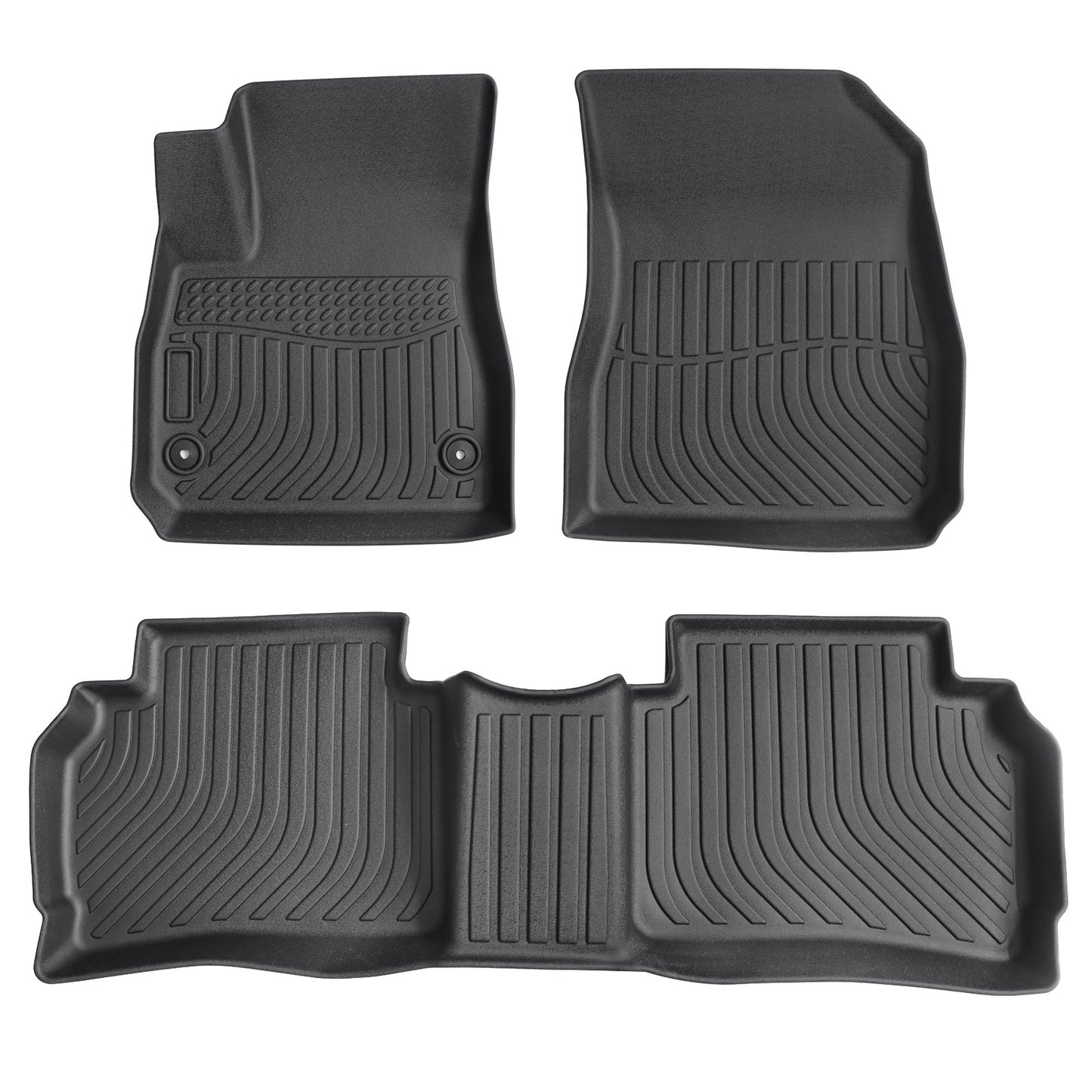 Floor Mats Liners TPE For 2016-2025 Chevrolet Malibu Front & Rear 3D All-Weather
