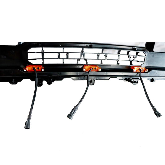 Front Bumper Grille Fit For 2024+ Tacoma Black Upper Grill With LED&Light Bar