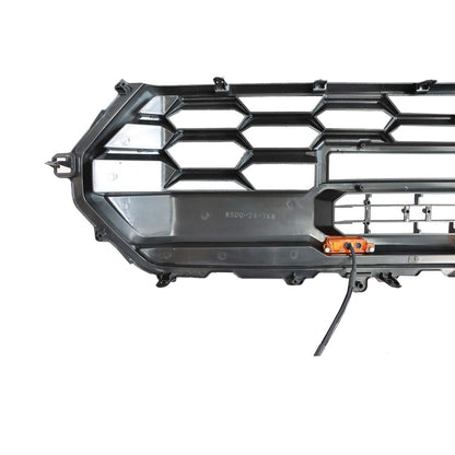 Front Bumper Grille Fit For 2024+ Tacoma Black Upper Grill With LED&Light Bar