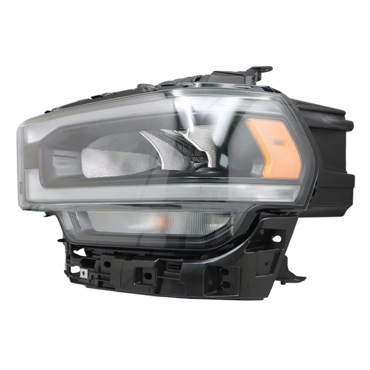 For 2019-2024 Ram 2500 3500 Headlight Full LED w/Reflector Type Driver Black