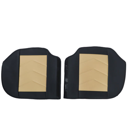 PU Leather Full Surround Set Car 5-Seat Cover Protector For Toyota Black & Tan