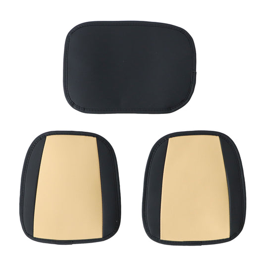 PU Leather Full Surround Set Car 5-Seat Cover Protector For Toyota Black & Tan
