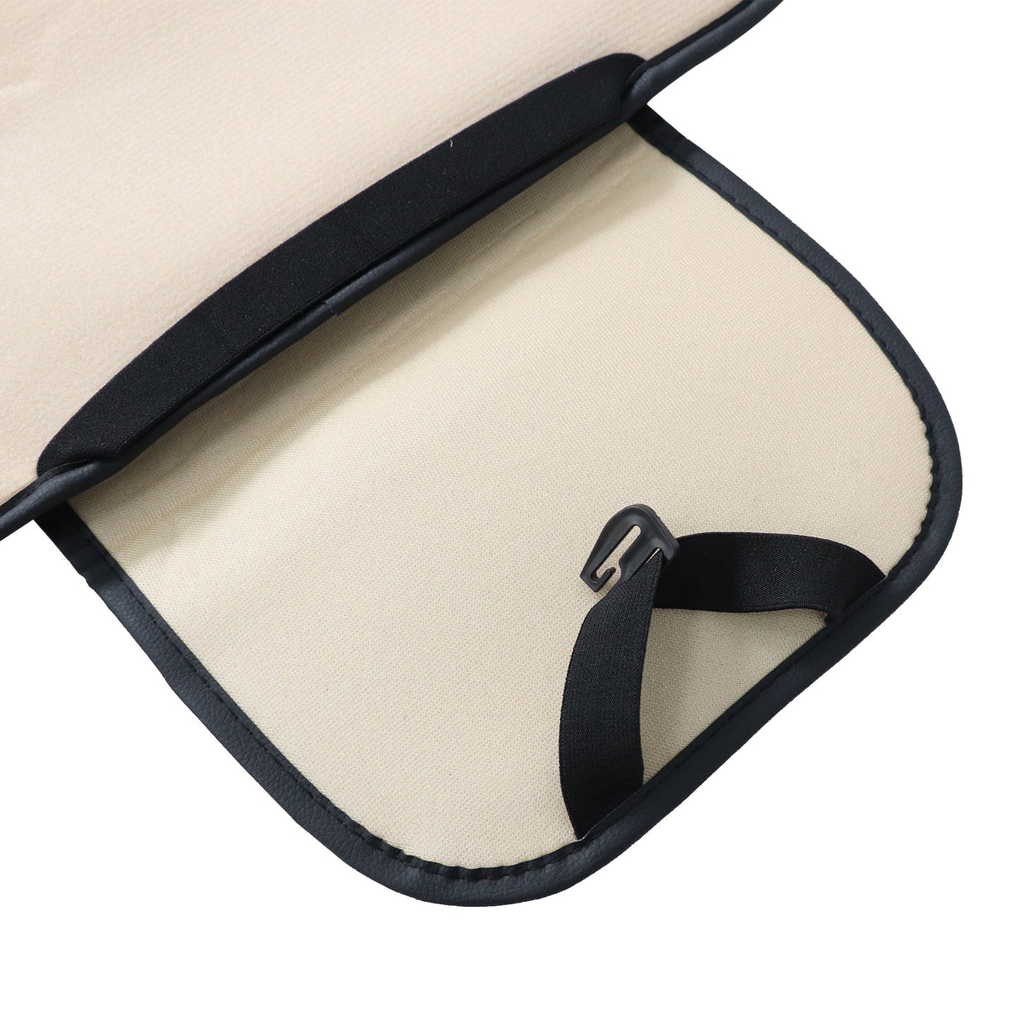 PU Leather Full Surround Set Car 5-Seat Cover Protector For Toyota Black & Tan