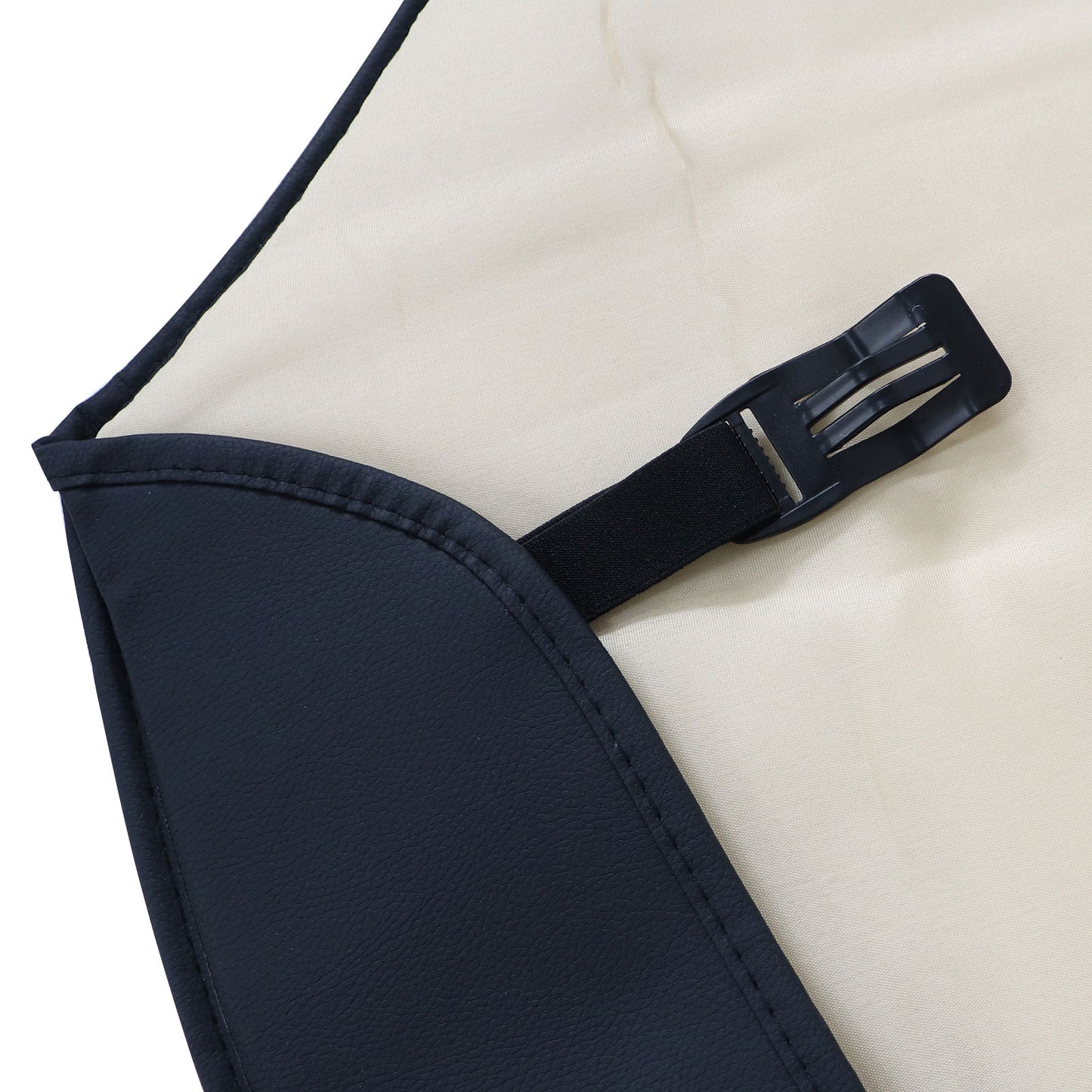 PU Leather Full Surround Set Car 5-Seat Cover Protector For Toyota Black & Tan
