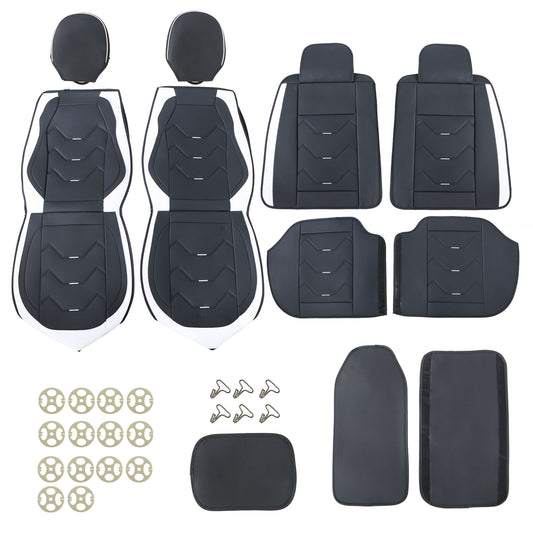 For Toyota 5 Seat Cover Front & Rear PU Leather Waterproof Protector Cushion Pad