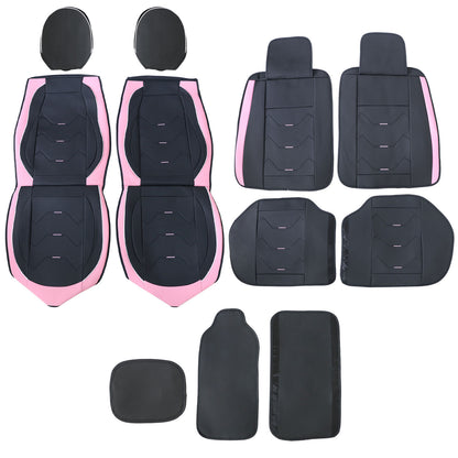 PU Leather 5 Seat Covers Full Set Front & Rear Cushion Fits Toyota Corolla Car