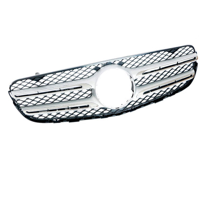 Front Grille Chrome & Black Mesh For 2016-2019 Mercedes-Benz GLC300 W253.