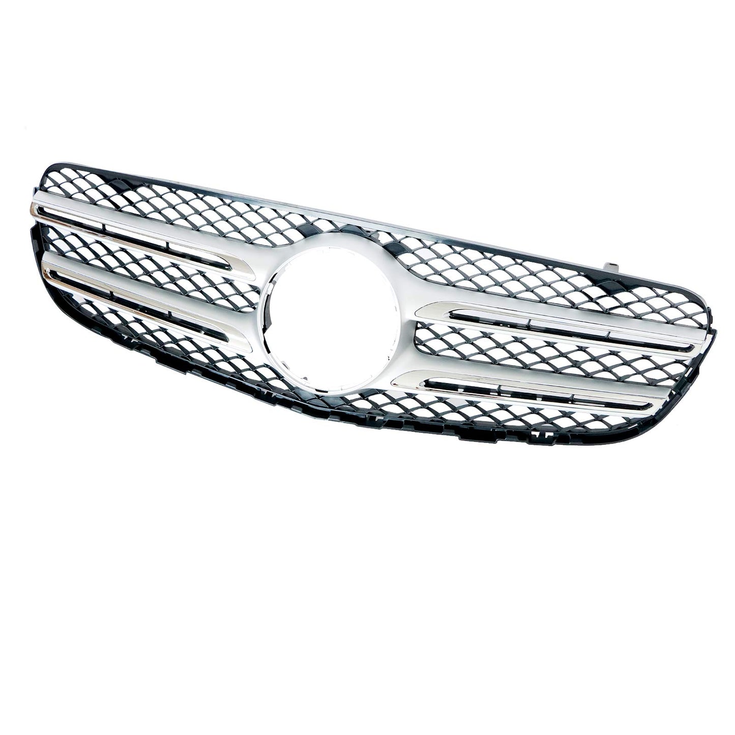 Front Grille Chrome & Black Mesh For 2016-2019 Mercedes-Benz GLC300 W253.