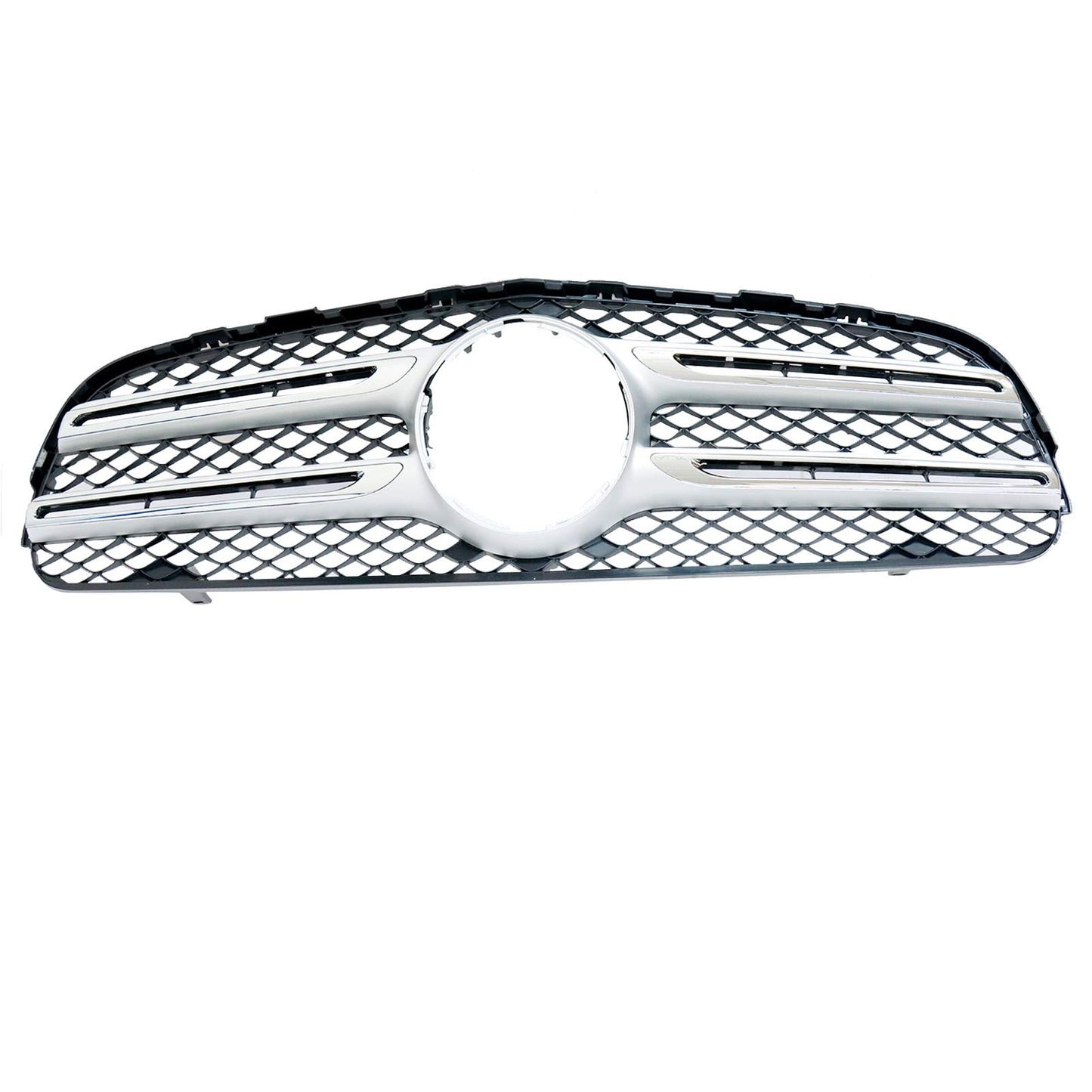 Front Grille Chrome & Black Mesh For 2016-2019 Mercedes-Benz GLC300 W253.