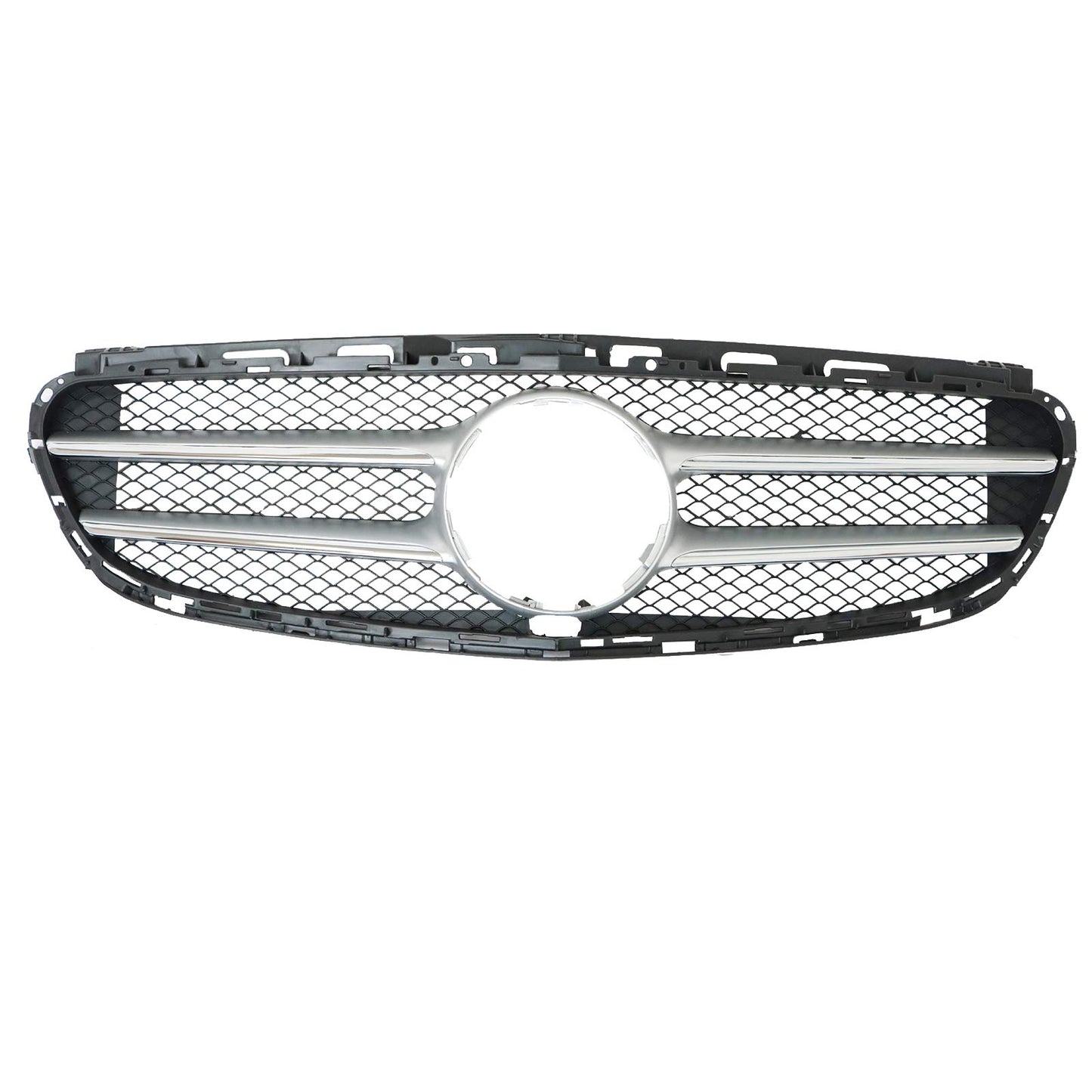 For 2014-16 MERCEDES W212 E550 E350 Front Grille Black+Chrome Edge 2128801022